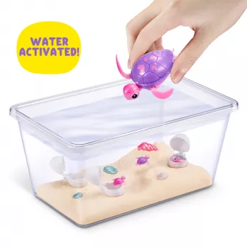 Zuru Pets Alive Mommy Turtle Surprise zabawka interaktywna, wielokolorowy, bateria LR44