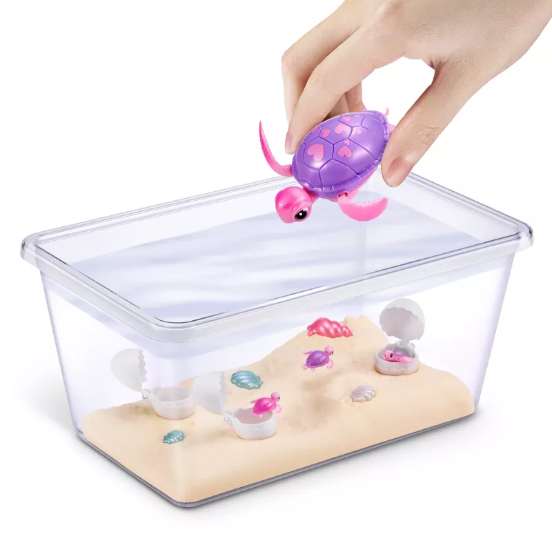Zuru Pets Alive Mommy Turtle Surprise zabawka interaktywna, wielokolorowy, bateria LR44