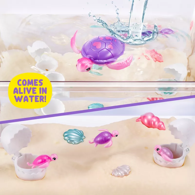 Zuru Pets Alive Mommy Turtle Surprise zabawka interaktywna, wielokolorowy, bateria LR44