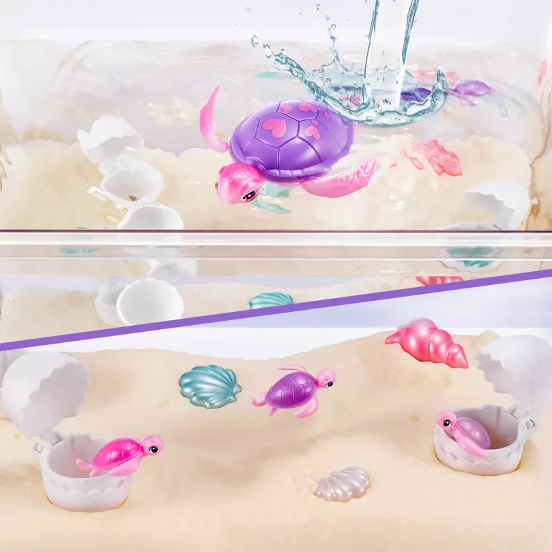 Zuru Pets Alive Mommy Turtle Surprise zabawka interaktywna, wielokolorowy, bateria LR44