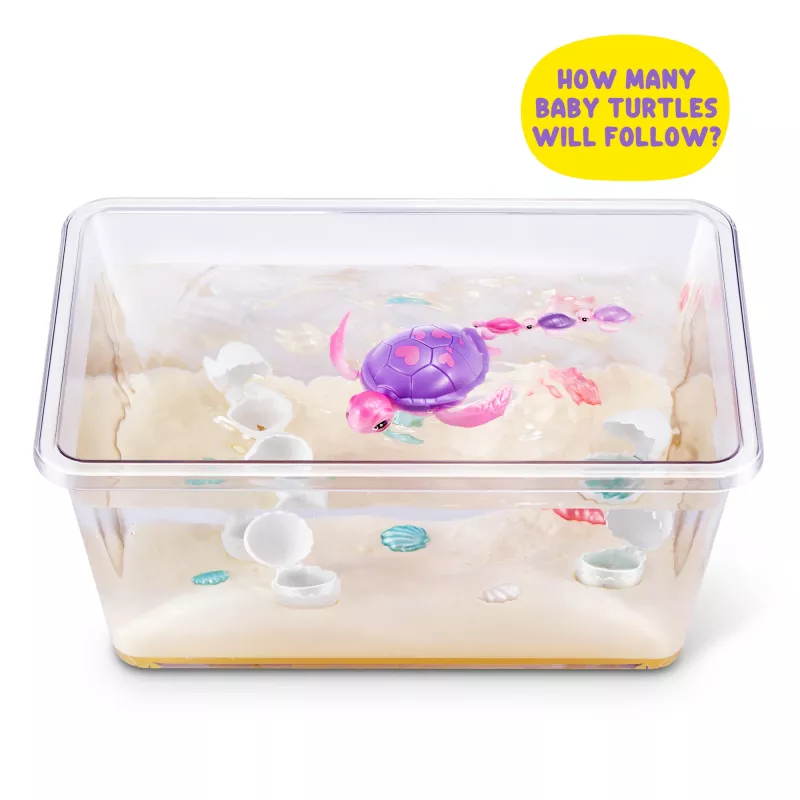 Zuru Pets Alive Mommy Turtle Surprise zabawka interaktywna, wielokolorowy, bateria LR44
