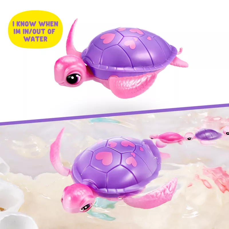 Zuru Pets Alive Mommy Turtle Surprise zabawka interaktywna, wielokolorowy, bateria LR44