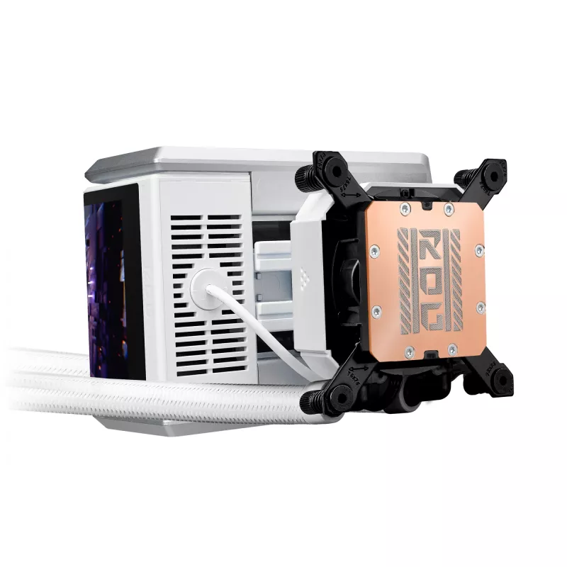 Uniwersalny chłodnica cieczą ASUS ROG RYUO IV 360 ARGB WHT — radiator 360 mm, wentylatory 120 mm, biały