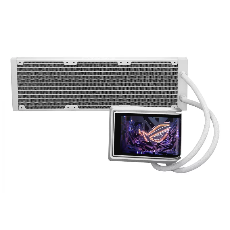 Uniwersalny chłodnica cieczą ASUS ROG RYUO IV 360 ARGB WHT — radiator 360 mm, wentylatory 120 mm, biały