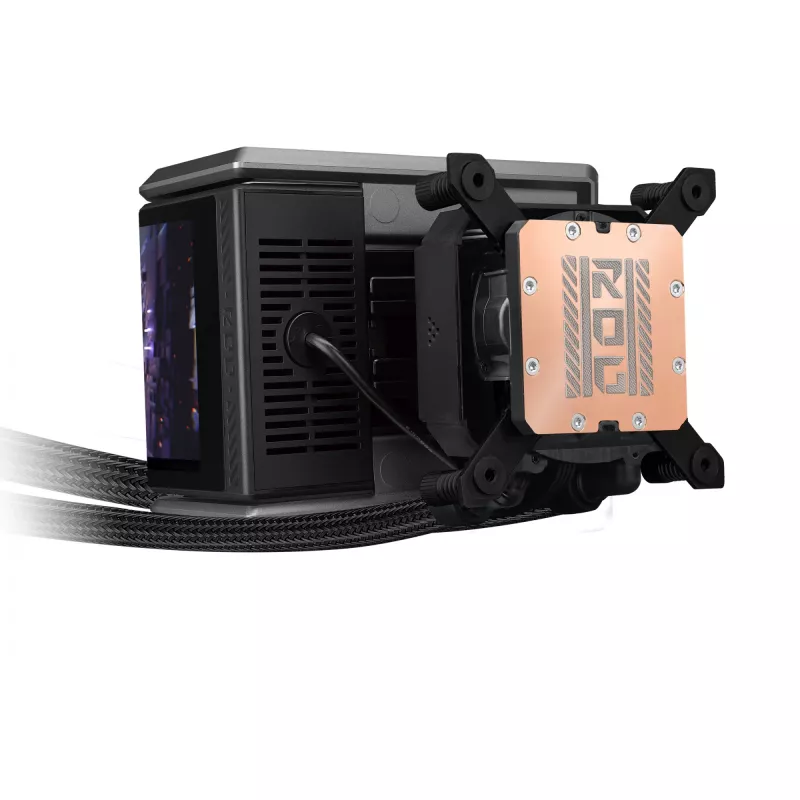 Chłodnica cieczy typu all-in-one ASUS ROG RYUO IV 360 ARGB — chłodnica 360 mm, wentylatory 120 mm, czarna