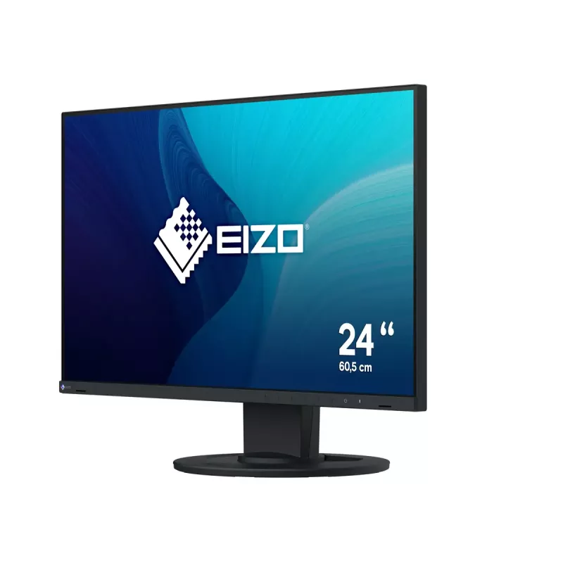 Monitor komputerowy EIZO FlexScan EV2400R-BK 23,8 cala (60,5 cm) Full HD 1920x1080 IPS LCD, 5 ms, hub USB, głośniki, VESA, regulacja wysokości, czarny