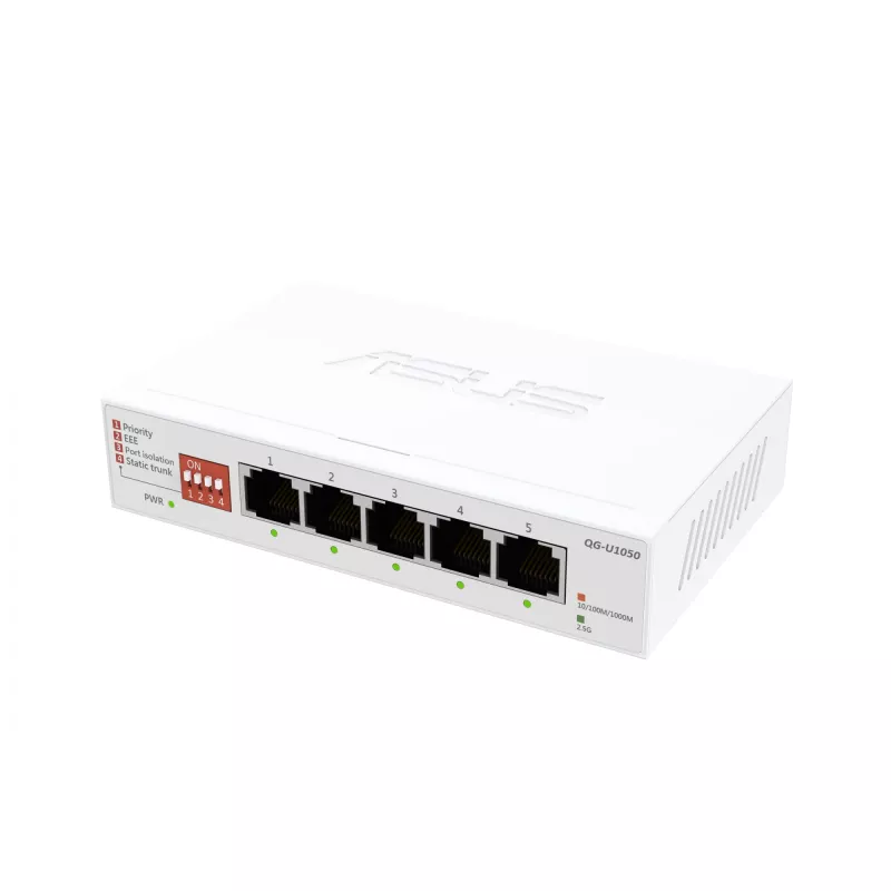 ASUS QG-U1050 niezarządzalny przełącznik Ethernet 2.5G (100/1000/2500) biały