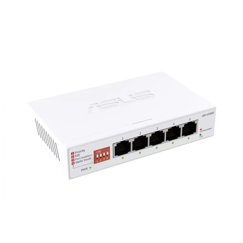ASUS QG-U1050 niezarządzalny przełącznik Ethernet 2.5G (100/1000/2500) biały