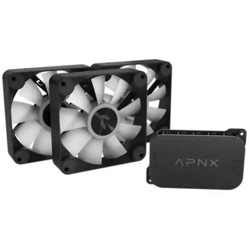 APNX Wentylatory obudowy 120 mm, zestaw 3 szt. (czarny) — APNX FP1-120, 3 wentylatory