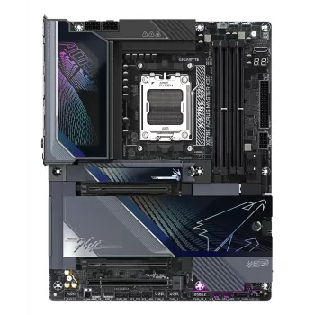Płyta główna GIGABYTE X870E AORUS MASTER X3D - obsługa procesorów AMD Ryzen 9000, 18+2+2-fazowa cyfrowa VRM, do 9000 MHz DDR5 (OC), 2xPCIe 5.0 + 3xPCIe 4.0, Wi-Fi 7, LAN 10GbE, USB 4