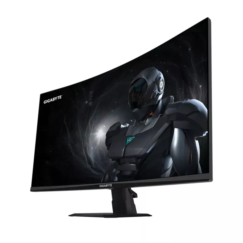 Monitor do gier GIGABYTE GS27FCA z zakrzywionym ekranem o przekątnej 27 cali w rozdzielczości Full HD – 1920 x 1080, 200 Hz, 1 ms, 250 cd/m², FreeSync Premium, gotowość HDR, HDMI 2.0, DisplayPort 1.4