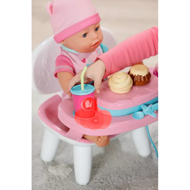 BABY born Stół obiadowy, Stolik dla lalki, od 3 lat, wymagane baterie, efekty dźwiękowe, efekty świetlne