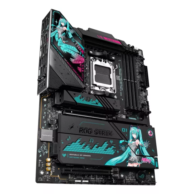 Płyta główna ASUS ROG STRIX X870E-H GAMING MIKU WIFI7 ATX dla gniazd AM5, obsługa DDR5