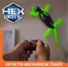 HEX BOTS Świecący w Ciemności Gecko, Zdalnie Sterowany Robot Zabawka dla Dzieci z Akumulatorem, Wspina się po Ścianach do Psikusów i Zabaw, Robot RC dla Chłopców i Dziewczynek od 4 Lat