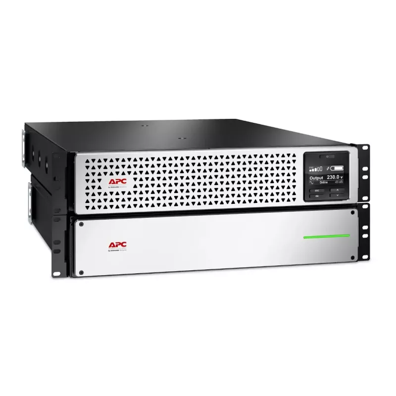 APC Smart-UPS On-Line, 3kVA, litowo-jonowy, Rackmount 4U, 230V, 6x C13+2x C19 gniazda IEC, SmartSlot, wydłużony czas pracy, zestaw szyn w zestawie