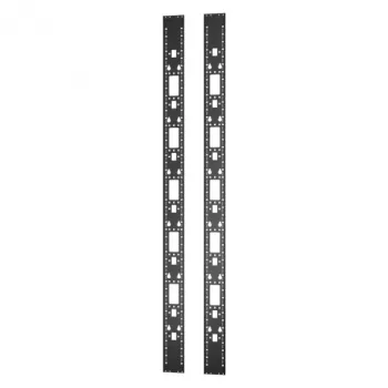 Szyna rackowa APC ER7RCC48 — 0U, czarna, szerokość 129 mm, wysokość 2135 mm, maks. głębokość montażu 1 cm (2 szt.)