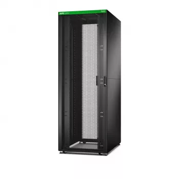 Wolnostojący stelaż serwerowy APC Easy Rack 48U (czarny) z dachem, kółkami, stopkami, 4 uchwytami, panelami bocznymi — 2258W x 800S x 1200G mm