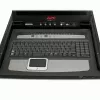 Konsola rack LCD 17 cali z wbudowanym 16-portowym analogowym przełącznikiem KVM