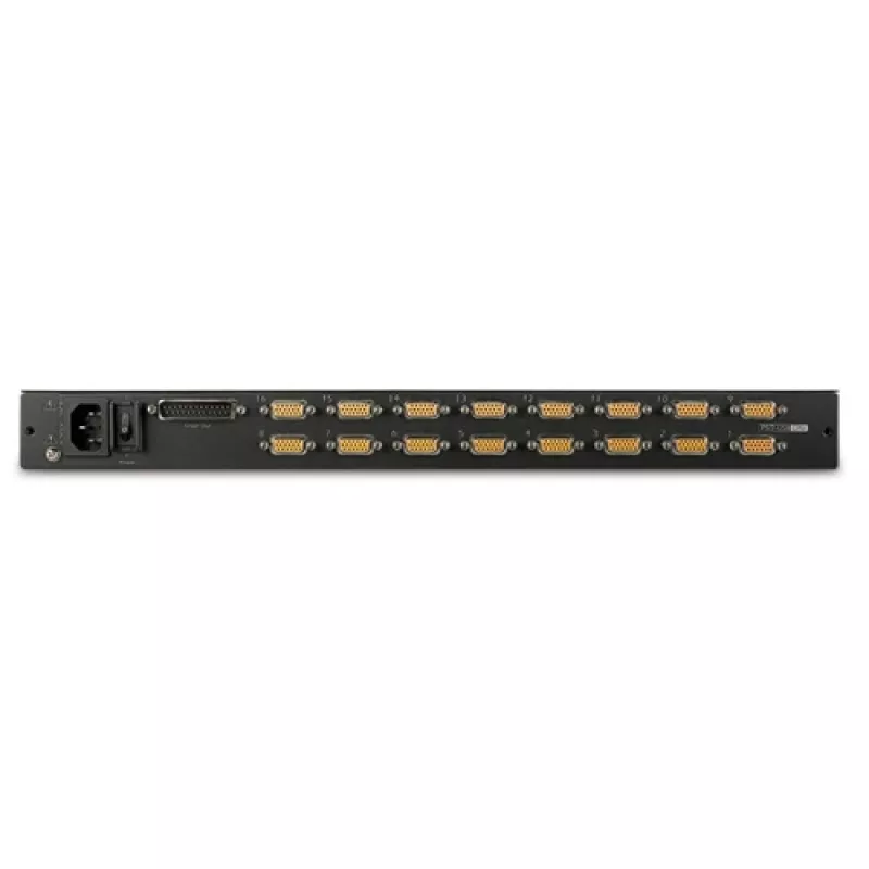 Konsola rack LCD 17 cali z wbudowanym 16-portowym analogowym przełącznikiem KVM