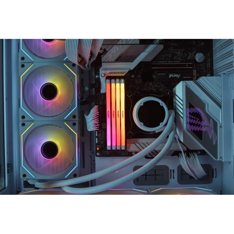 Desktop DDR5 32GB 6400MT/s CL32 288-pin DIMM Kingston FURY Renegade RGB biały 1.4V