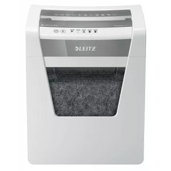 Niszczarka do papieru Leitz IQ Office P4, cięcie krzyżowe, 22,3 cm, 4 x 40 mm, 23 L, 225 arkuszy, 55 dB