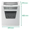 Niszczarka do papieru Leitz IQ Office P4, cięcie krzyżowe, 22,3 cm, 4 x 40 mm, 23 L, 225 arkuszy, 55 dB