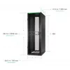 APC NetShelter SX, obudowa rack do sieci, 48U, 2258W x 750S x 1200G mm, z bokami, czarna