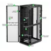APC NetShelter SX, obudowa rack do sieci, 48U, 2258W x 750S x 1200G mm, z bokami, czarna