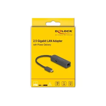 DeLOCK Adapter USB Type-C 2.5 Gigabit LAN Power Delivery 100W