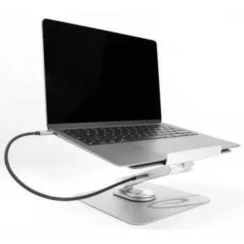 Podstawka pod laptop i tablet DeLOCK 18457 srebrna aluminium obrót 360°