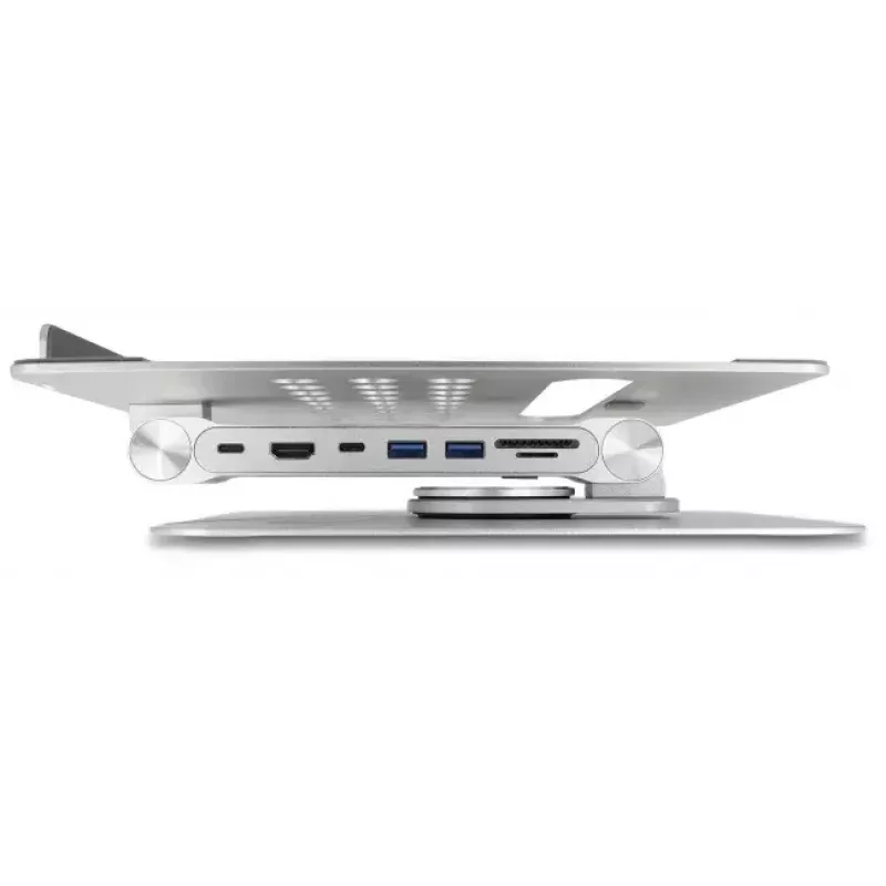 Podstawka pod laptop i tablet DeLOCK 18457 srebrna aluminium obrót 360°