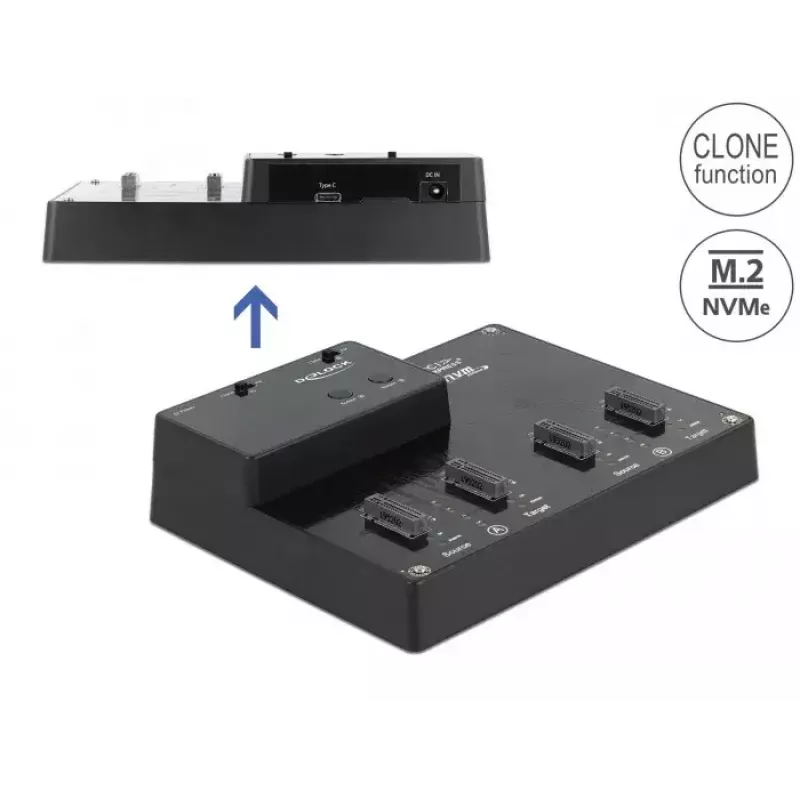 Docking Station DeLOCK 64124 USB 3.2 Gen 2 Type-C Czarny SSD M.2