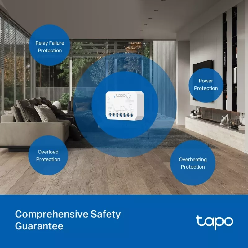 TP-Link TAPO S110E(UN) inteligentny aktuator domowy Aktuator przełączający 7 kanałów