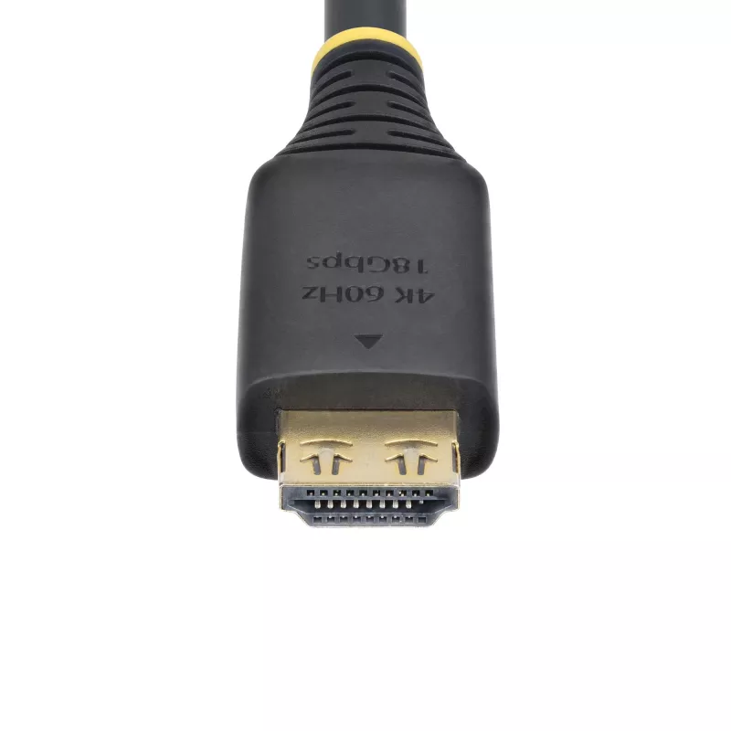 StarTech.com 5m (16ft) High Speed HDMI kabel with Gripping Connectors, 4K 60Hz/1440p 144Hz, HDR10/HDCP 2.2/ARC, 18Gbps, UHD HDMI Cord for TV/Monitor/Display, TPE Jacket