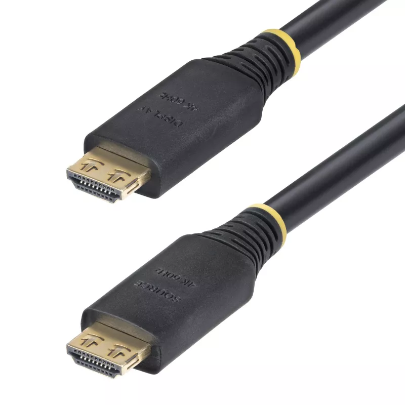 StarTech.com 10m (33ft) aktywny kabel High Speed HDMI z chwytakami, 4K 60Hz/1440p 144Hz, HDR10/HDCP 2.2/ARC, 18Gbps, przewód UHD HDMI do TV/monitora/wyświetlacza, płaszcz TPE