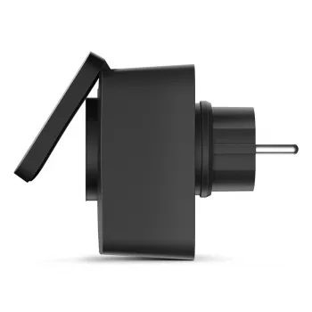 Inteligentna wtyczka TP-Link Tapo P410M — zewnętrzne gniazdo Wi‑Fi, 3680 W, 200–250 V, czarna