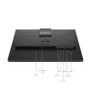 Lenovo ThinkVision T24-4v, 24 cale, monitor IPS LCD, 1920×1080 Full HD, 6 ms, 250 cd/m², wbudowane głośniki, hub USB, VESA, regulacja wysokości, czarny