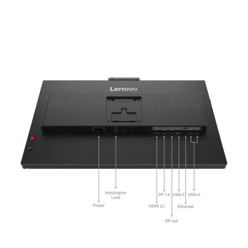 Lenovo ThinkVision T24-4v, 24 cale, monitor IPS LCD, 1920×1080 Full HD, 6 ms, 250 cd/m², wbudowane głośniki, hub USB, VESA, regulacja wysokości, czarny