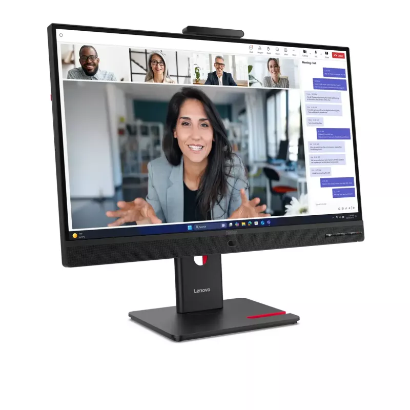 Lenovo ThinkVision T24-4v, 24 cale, monitor IPS LCD, 1920×1080 Full HD, 6 ms, 250 cd/m², wbudowane głośniki, hub USB, VESA, regulacja wysokości, czarny