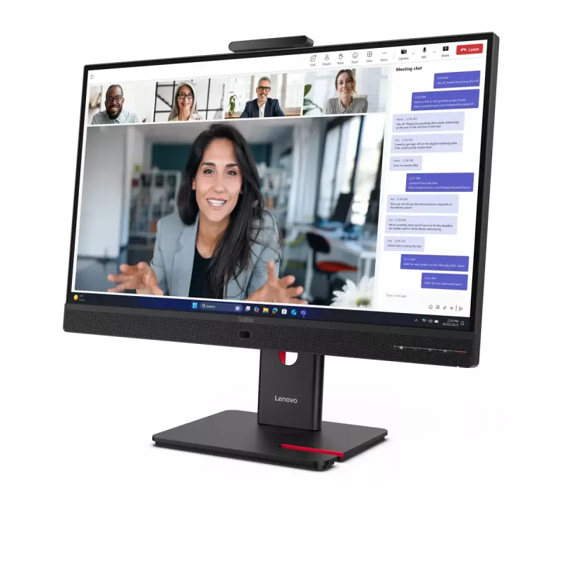 Lenovo ThinkVision T24-4v, 24 cale, monitor IPS LCD, 1920×1080 Full HD, 6 ms, 250 cd/m², wbudowane głośniki, hub USB, VESA, regulacja wysokości, czarny