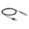 Kabel sieciowy DELOCK 60756, USB A na RJ-45, 2 m, 10/100/1000Base-T(X), antracyt/czarny