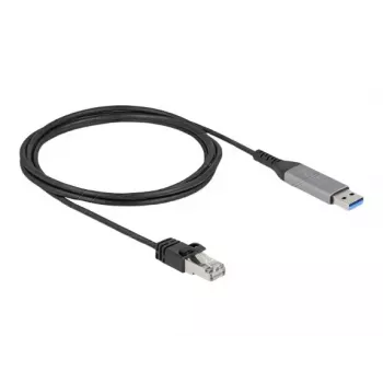 Kabel sieciowy DELOCK 60756, USB A na RJ-45, 2 m, 10/100/1000Base-T(X), antracyt/czarny