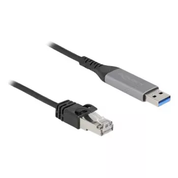 Kabel sieciowy DELOCK 60756, USB A na RJ-45, 2 m, 10/100/1000Base-T(X), antracyt/czarny