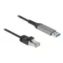 Kabel sieciowy DELOCK 60756, USB A na RJ-45, 2 m, 10/100/1000Base-T(X), antracyt/czarny