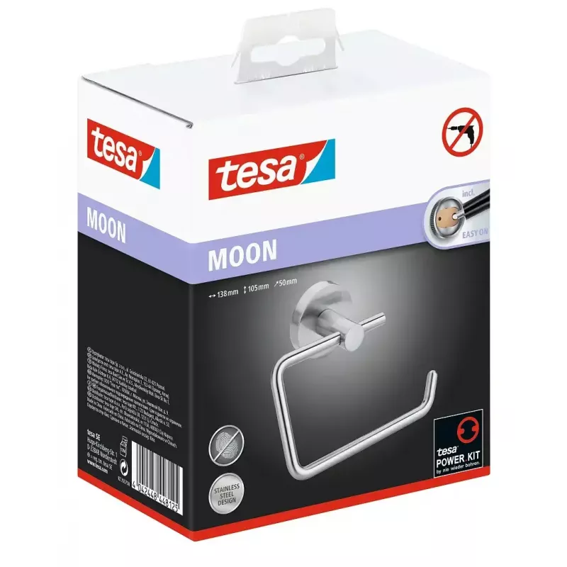 Uchwyt na papier toaletowy Tesa 40301-00000-00 montowany na ścianie stal nierdzewna 138×50×105 mm