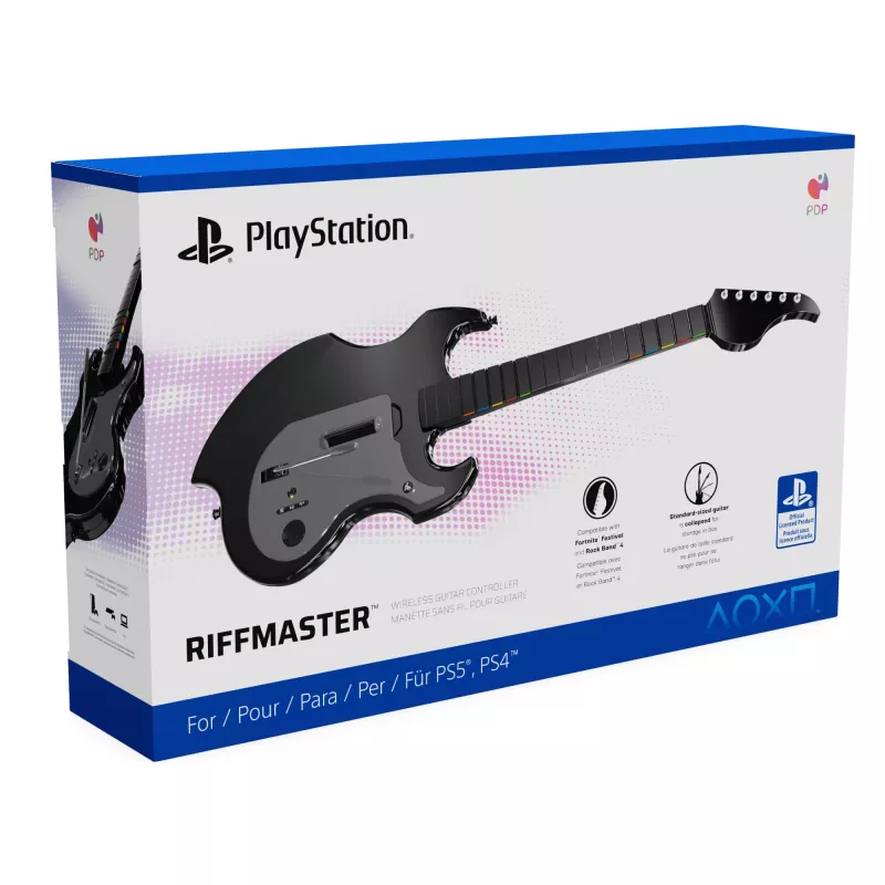 Gitara PDP Riffmaster Czarno-Szara Bezprzewodowa PC PS4 PS5 36h Bateria