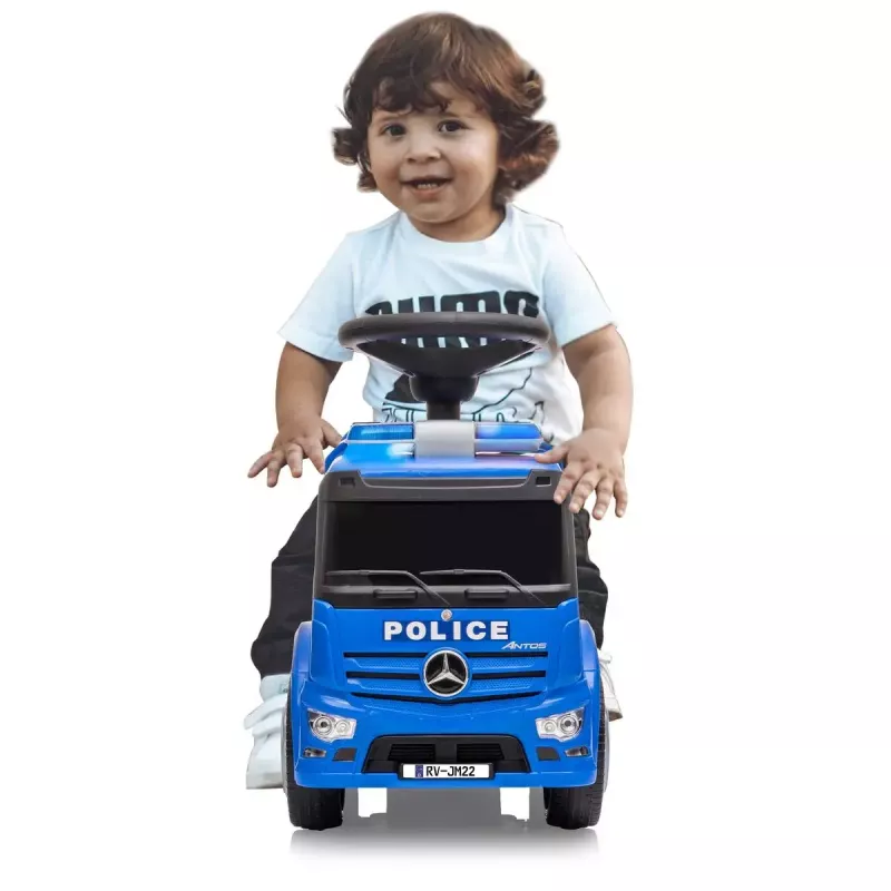 Samochód do jazdy Jamara Mercedes-Benz Antos Police 4 koła efekty świetlne