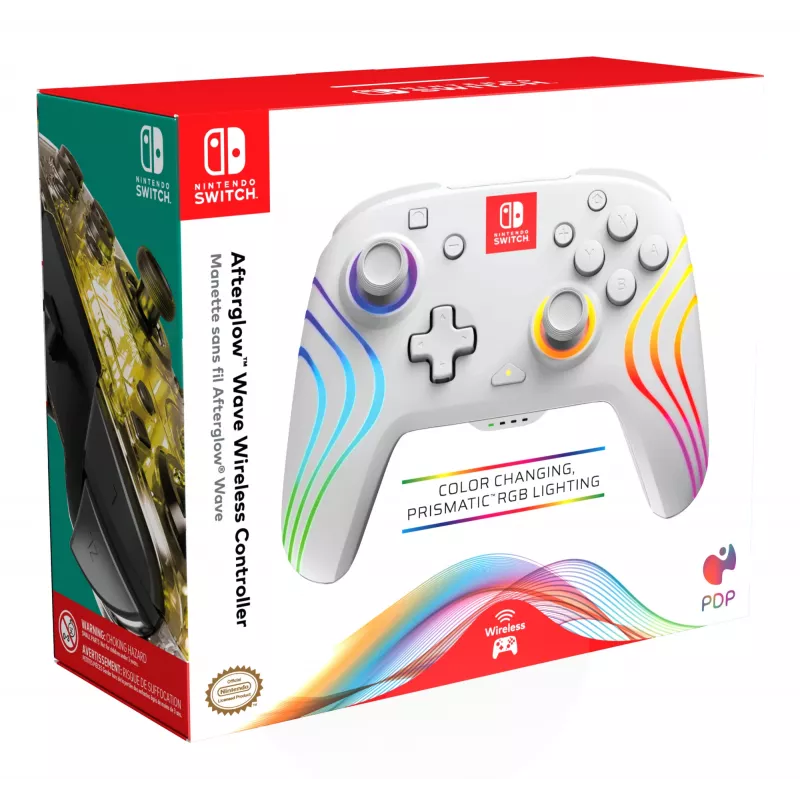 PDP Afterglow Wave Biały Gamepad Analogue / Digital Nintendo Switch, Nintendo Switch OLED
