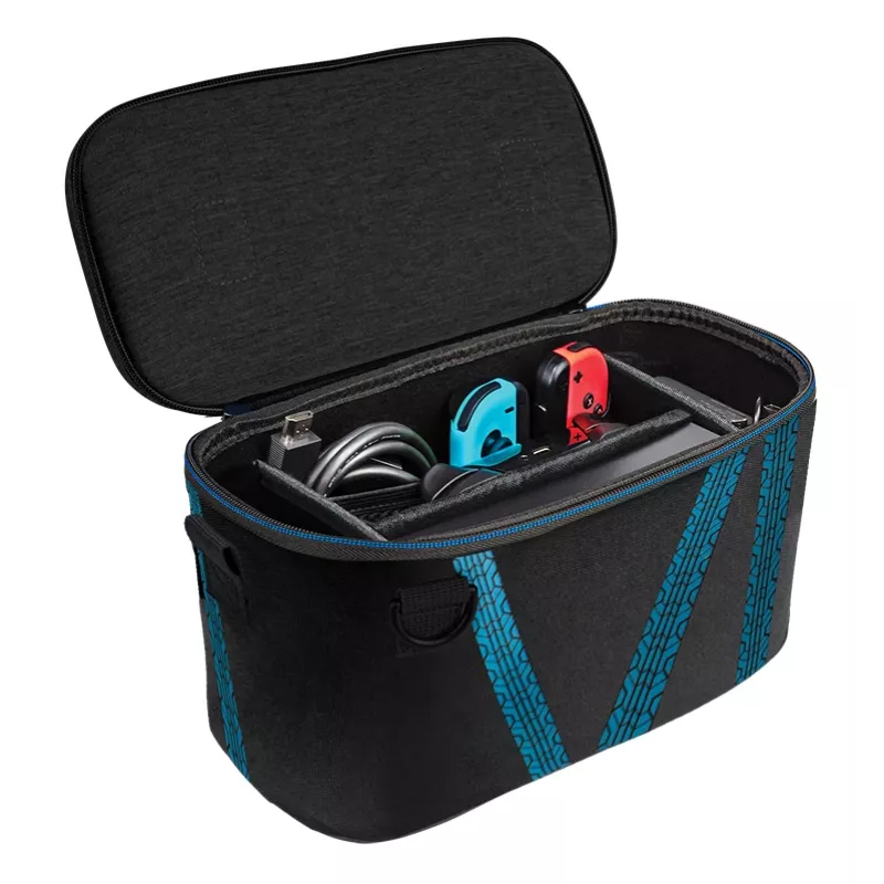 Twarda walizka PDP Nintendo Switch Kart Drift Overnight Case GLOW czarno-niebieska