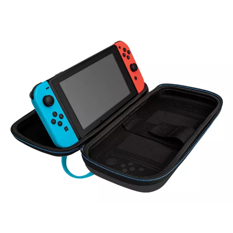 Twarda walizka PDP Nintendo Switch Kart Drift Overnight Case GLOW czarno-niebieska